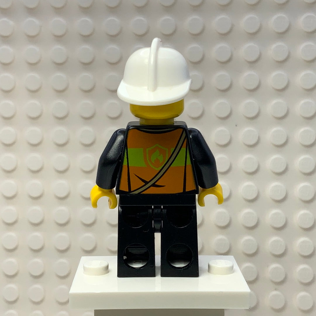 Fire - Reflective Stripe Vest and White Helmet, cty0741