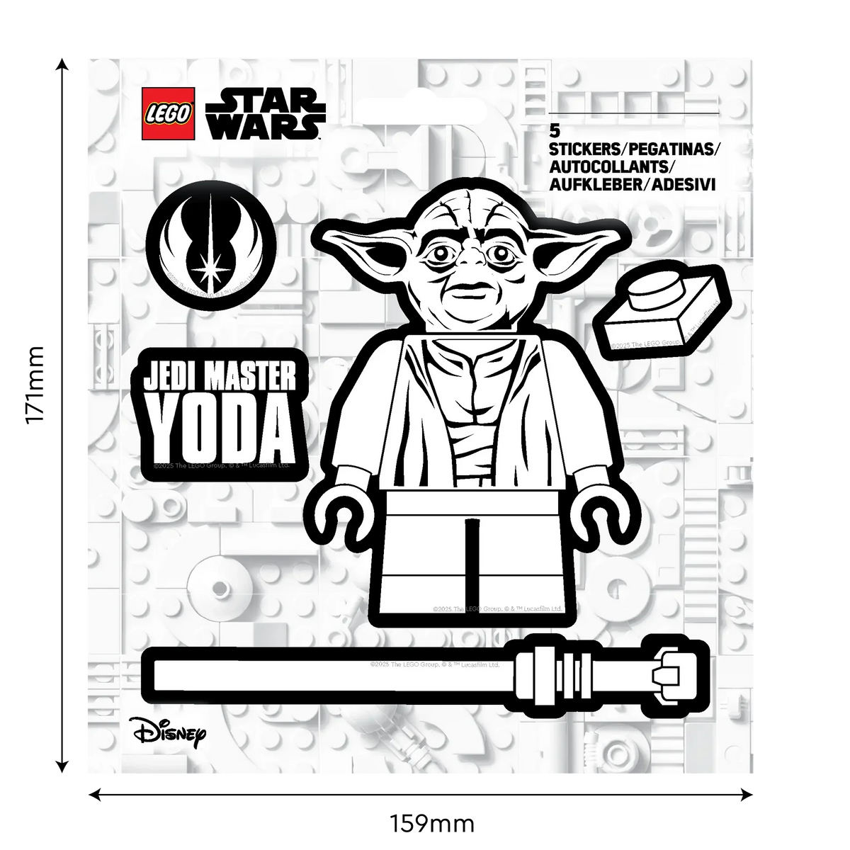 LEGO® Star Wars™ Sticker - Yoda™ Black & White (53753)